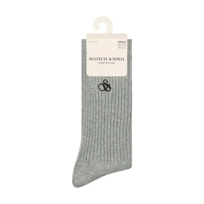 3PK MENS NON TERRY CREW Grey Black Men Scotch and Soda Underwear and Socks