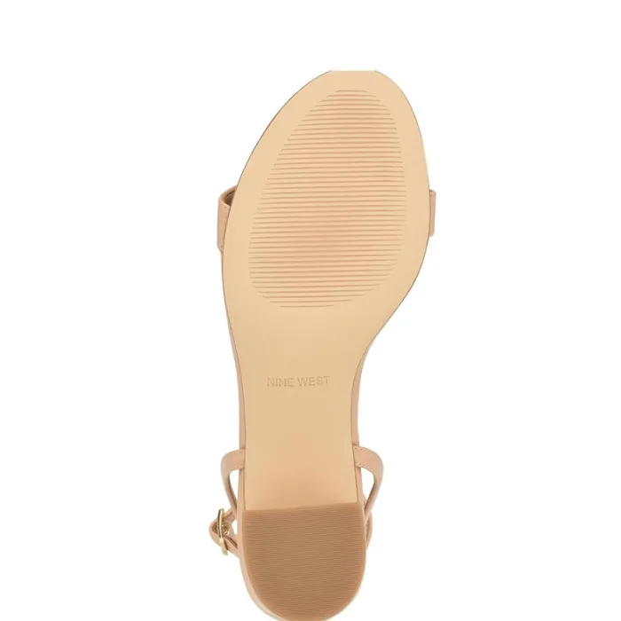 Allora Ankle Strap Block Heeled Sandals Light Natural Women Nine West Sandals Allora Ankle Strap Block Heeled Sandals Light Natural Women Nine West Sandals