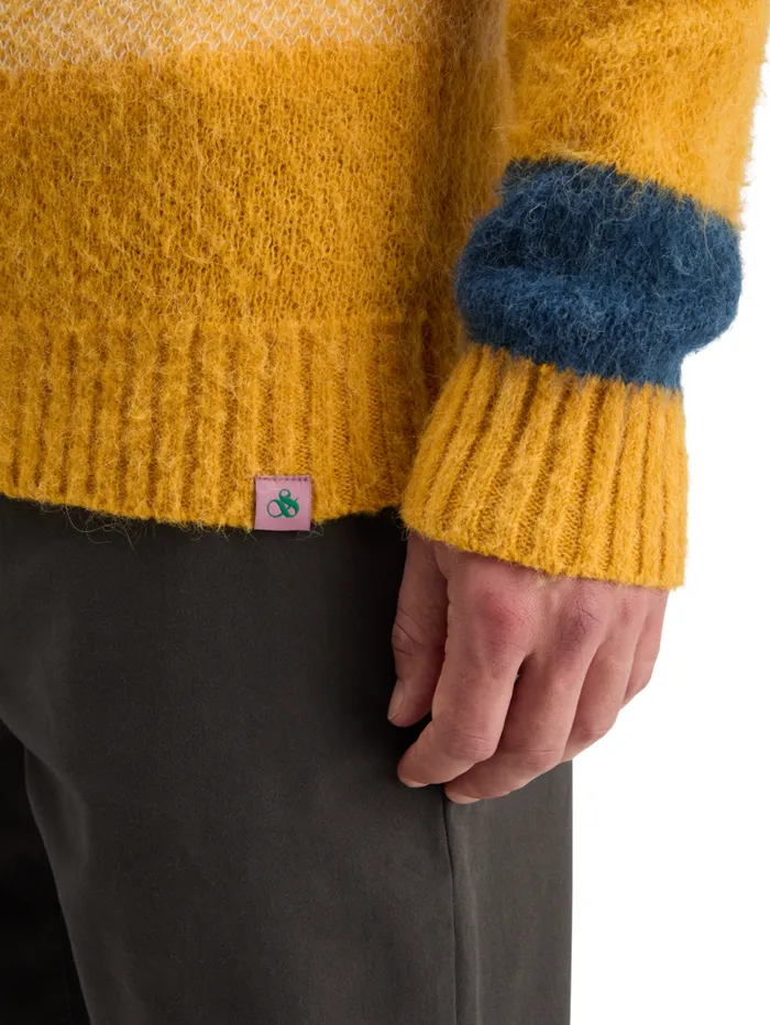 ALPACA WOOLBLEND SWEATER Yellow Blue Gradient Men Scotch and Soda Knitwear