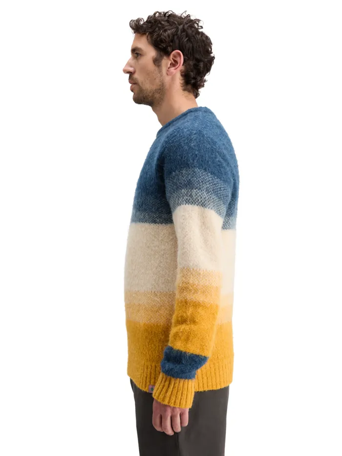 ALPACA WOOLBLEND SWEATER Yellow Blue Gradient Men Scotch and Soda Knitwear