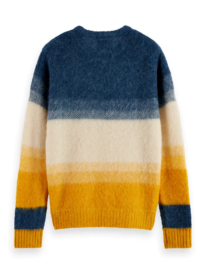 ALPACA WOOLBLEND SWEATER Yellow Blue Gradient Men Scotch and Soda Knitwear