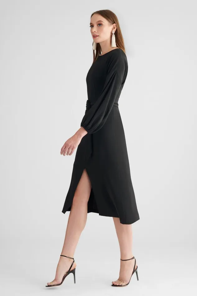 Annie Dress 8211 Black Women Sachin and Babi Long Sleeve