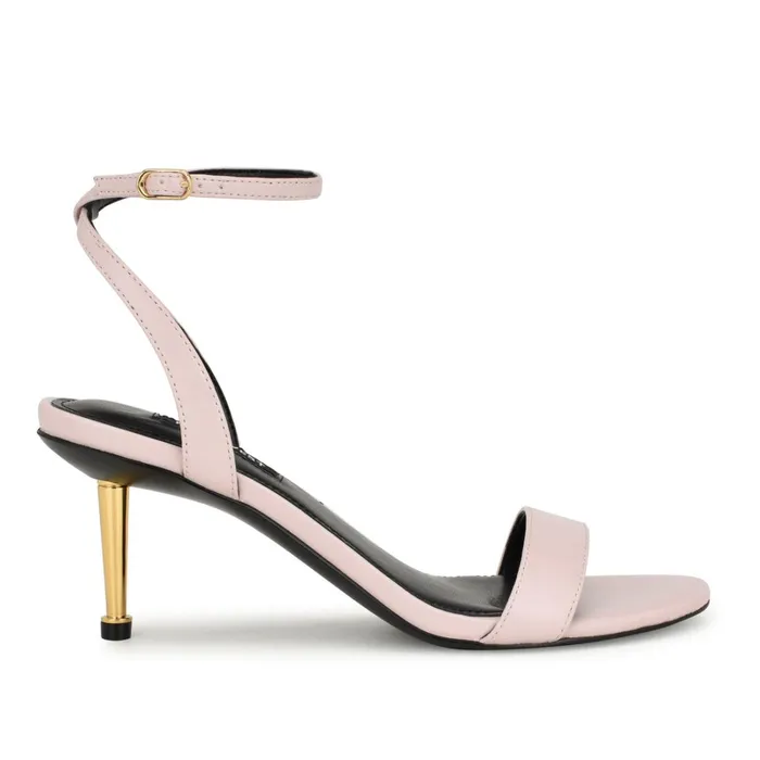 Anny Ankle Strap Heeled Sandals Baby Pink Women Nine West Heeled