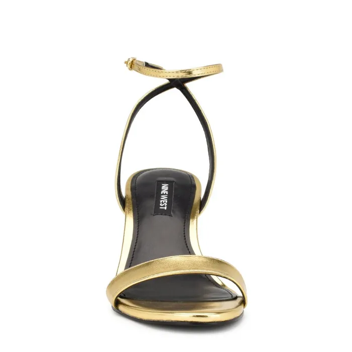 Anny Ankle Strap Heeled Sandals Gold Women Nine West Mid Heels Anny Ankle Strap Heeled Sandals Gold Women Nine West Mid Heels