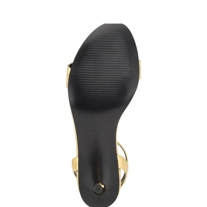 Anny Ankle Strap Heeled Sandals Gold Women Nine West Mid Heels Anny Ankle Strap Heeled Sandals Gold Women Nine West Mid Heels