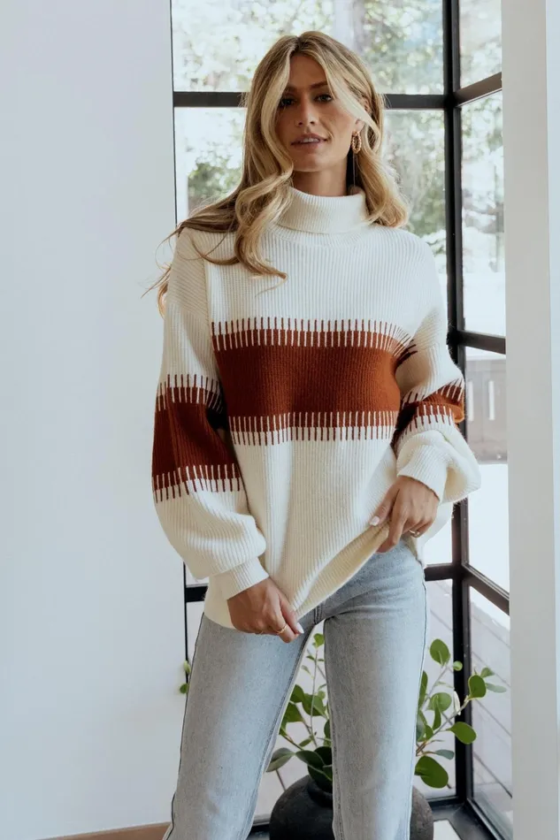 Antonov Turtle Neck Sweater Cream Spice Women Baltic Born Sweaters