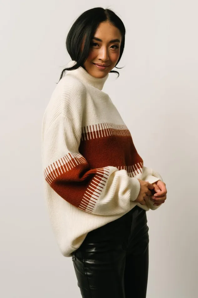 Antonov Turtle Neck Sweater Cream Spice Women Baltic Born Sweaters
