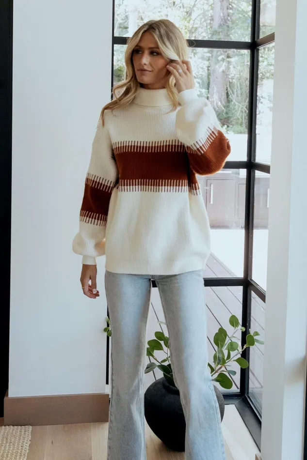 Antonov Turtle Neck Sweater Cream Spice Women Baltic Born Sweaters