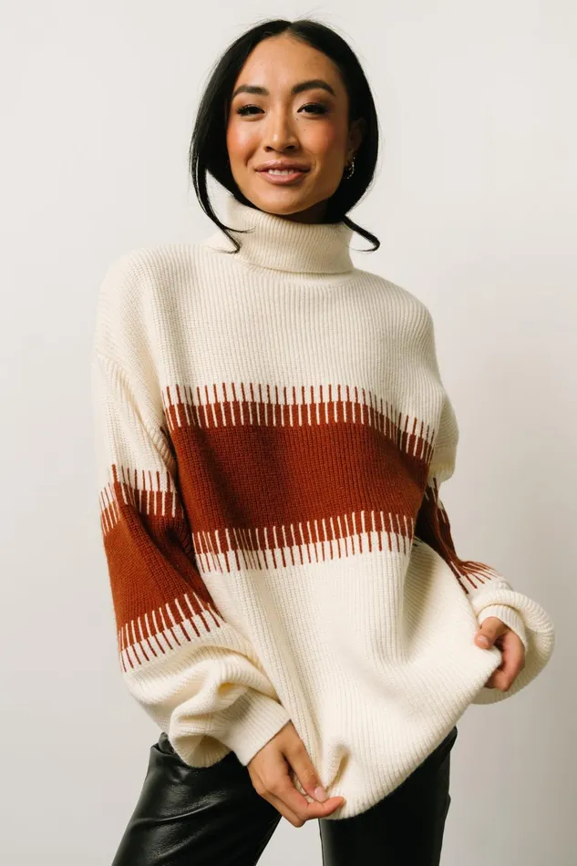 Antonov Turtle Neck Sweater Cream Spice Women Baltic Born Sweaters