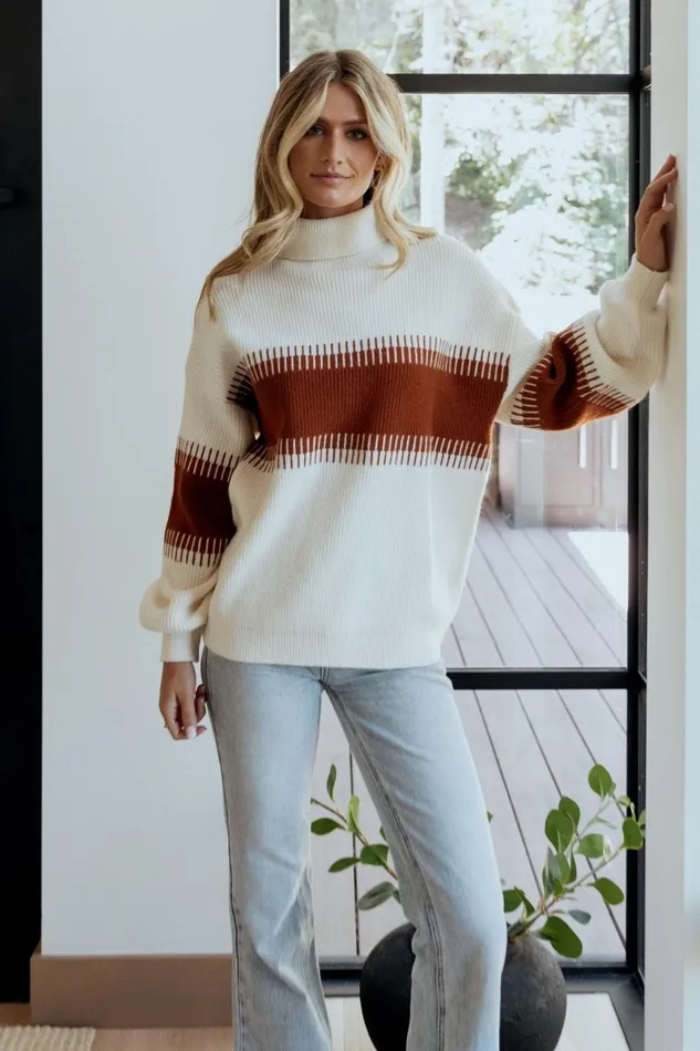 Antonov Turtle Neck Sweater Cream Spice Women Baltic Born Sweaters