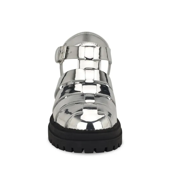 Anybel Fisherman Sandals Silver Women Nine West Casual Anybel Fisherman Sandals Silver Women Nine West Casual
