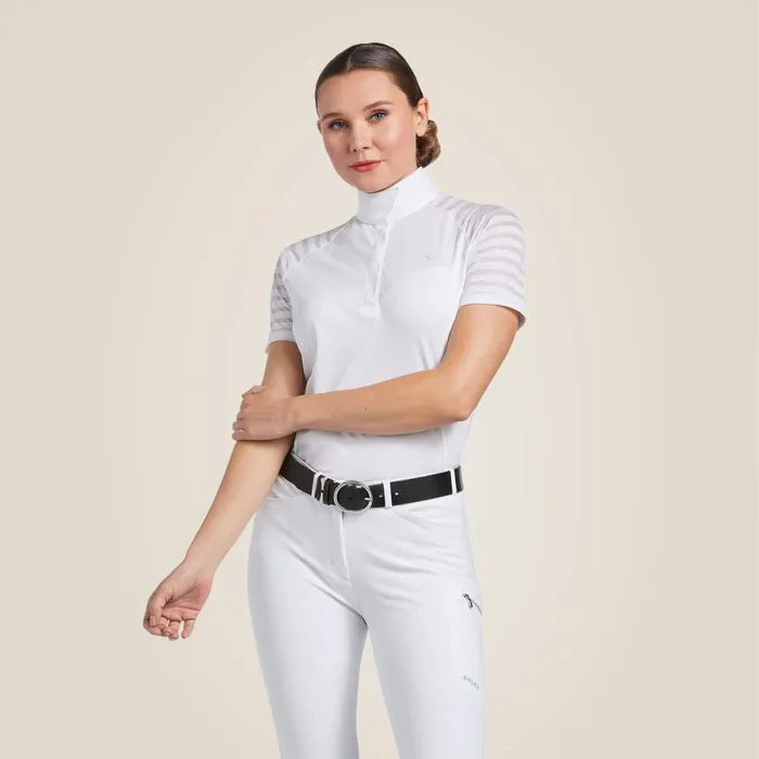 Aptos Vent Show Shirt White Women Ariat English Riding