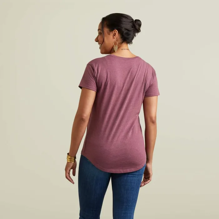 Ariat Cow Gal TShirt Burgundy Heather Women Ariat TShirts and Tops