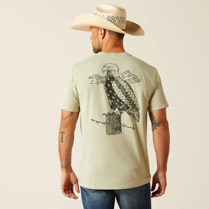 Ariat Eagle Flag TShirt Desert Sage Heather Men Ariat TShirts and Polos Ariat Eagle Flag TShirt Desert Sage Heather Men Ariat TShirts and Polos