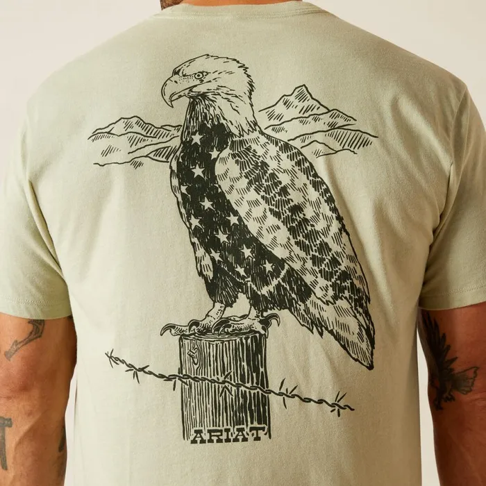 Ariat Eagle Flag TShirt Desert Sage Heather Men Ariat TShirts and Polos Ariat Eagle Flag TShirt Desert Sage Heather Men Ariat TShirts and Polos