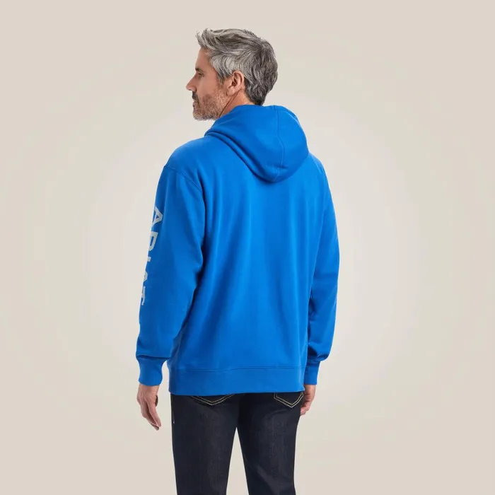Ariat Logo Hoodie Cobalt Men Ariat Sweatshirts and Hoodies