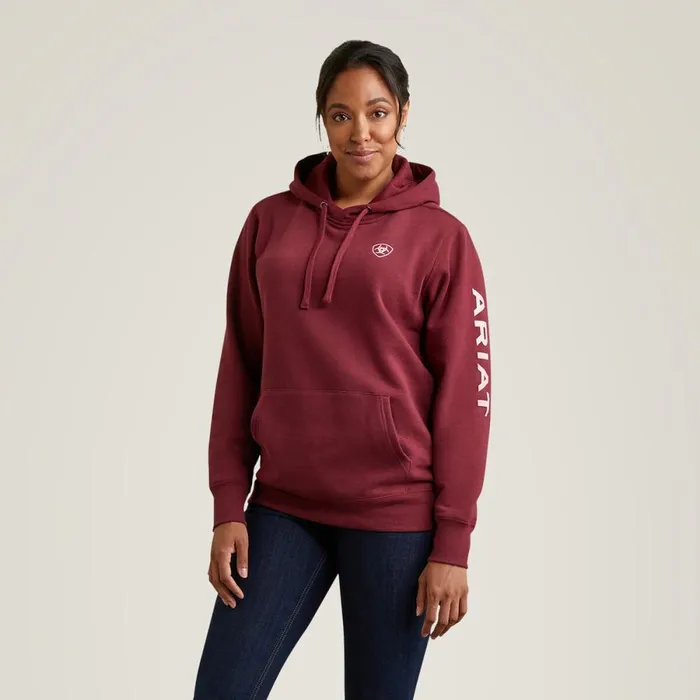 Ariat Logo Hoodie Zinfandel Women Ariat Sweatshirts and Hoodies