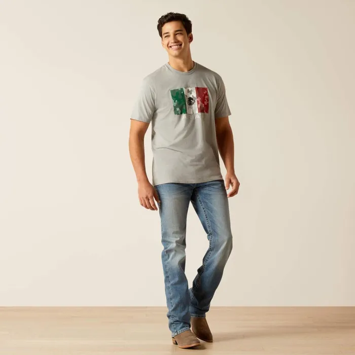 Ariat Mexico Camo Flag TShirt Stone Heather Men Ariat TShirts and Polos Ariat Mexico Camo Flag TShirt Stone Heather Men Ariat TShirts and Polos