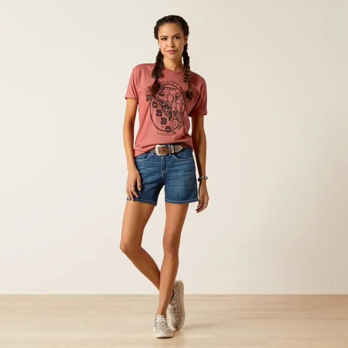 Ariat Rodeo First TShirt Red Clay Heather Women Ariat TShirts and Tops Ariat Rodeo First TShirt Red Clay Heather Women Ariat TShirts and Tops