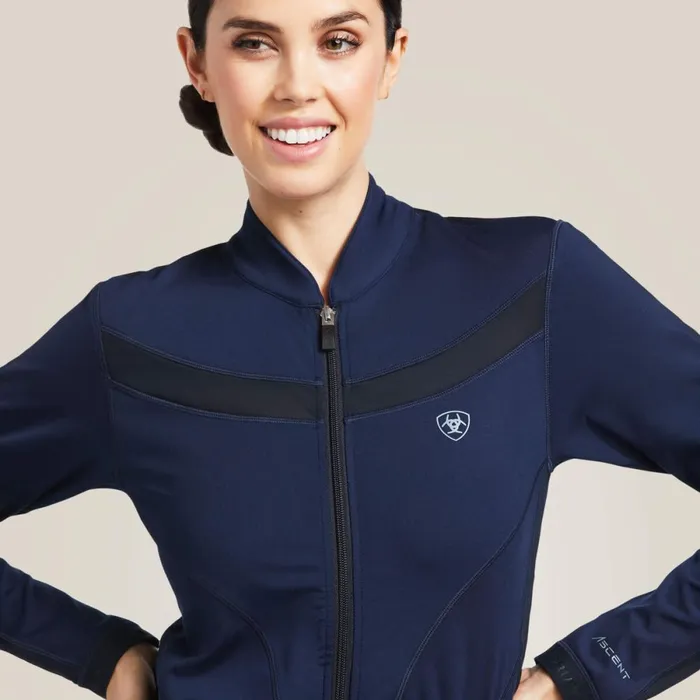 Ascent Full Zip Sweatshirt Navy Women Ariat Sweatshirts and Hoodies