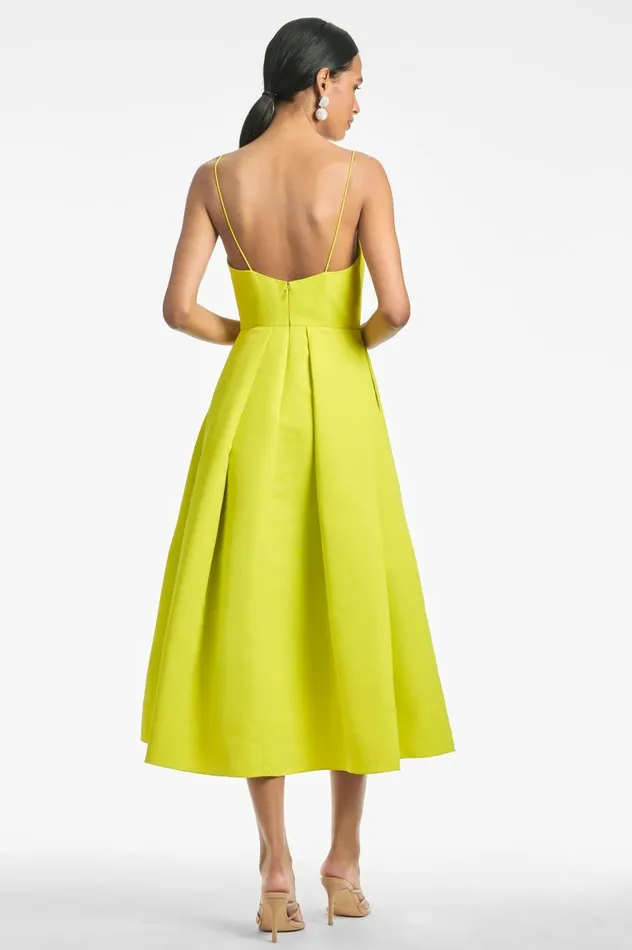 Audra Dress 8211 Chartreuse Women Sachin and Babi Sleeveless