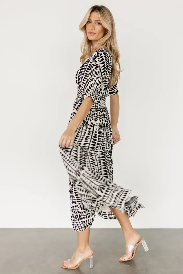 Austin Kimono Dress Black Print Women Baltic Born Midi Dresses Austin Kimono Dress Black Print Women Baltic Born Midi Dresses