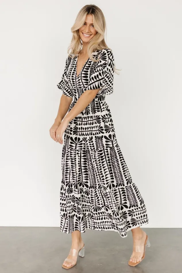 Austin Kimono Dress Black Print Women Baltic Born Midi Dresses Austin Kimono Dress Black Print Women Baltic Born Midi Dresses
