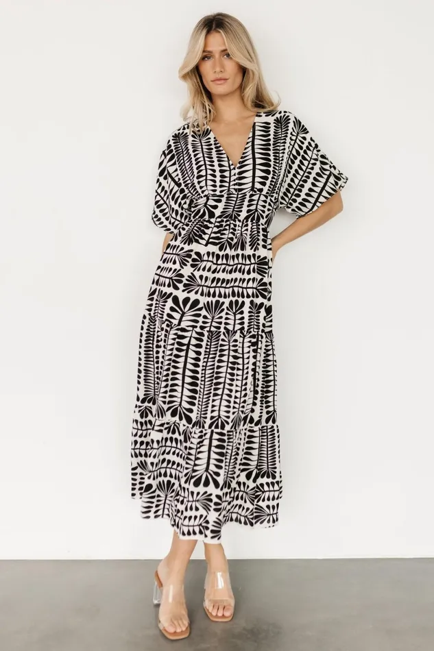 Austin Kimono Dress Black Print Women Baltic Born Midi Dresses Austin Kimono Dress Black Print Women Baltic Born Midi Dresses