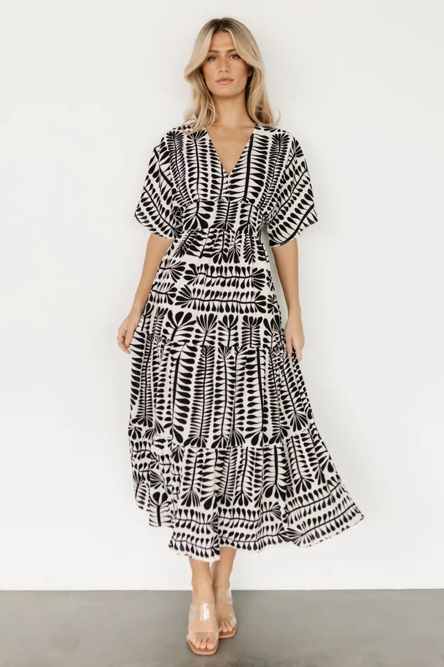 Austin Kimono Dress Black Print Women Baltic Born Midi Dresses Austin Kimono Dress Black Print Women Baltic Born Midi Dresses