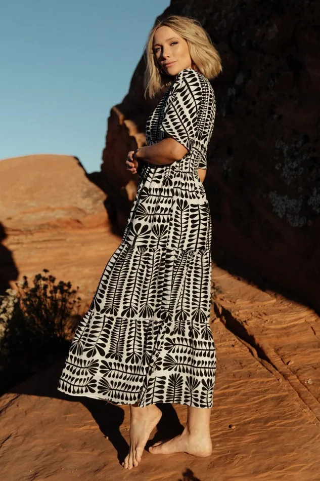 Austin Kimono Dress Black Print Women Baltic Born Midi Dresses Austin Kimono Dress Black Print Women Baltic Born Midi Dresses