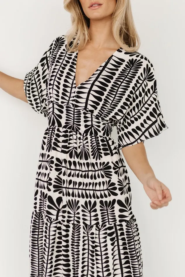 Austin Kimono Dress Black Print Women Baltic Born Midi Dresses Austin Kimono Dress Black Print Women Baltic Born Midi Dresses