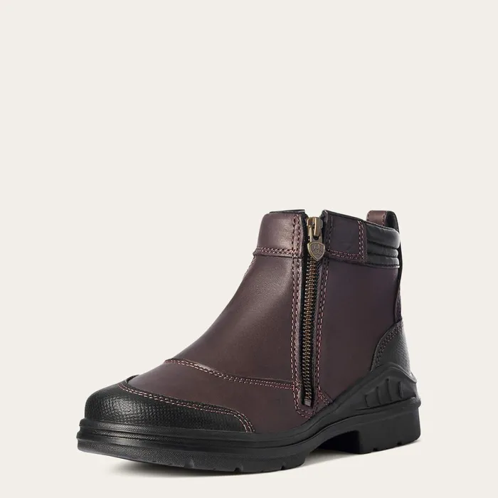 Barnyard Side Zip Boot Dark Brown Women Ariat Western Boots