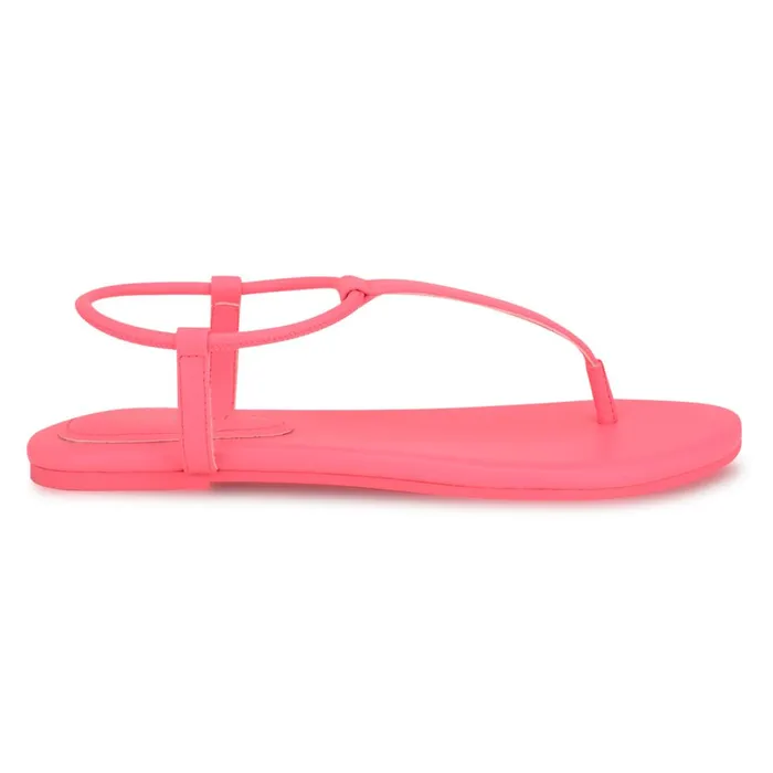 Bassie Flat Sandals Pink Women Nine West Casual