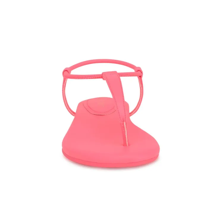 Bassie Flat Sandals Pink Women Nine West Casual Bassie Flat Sandals Pink Women Nine West Casual