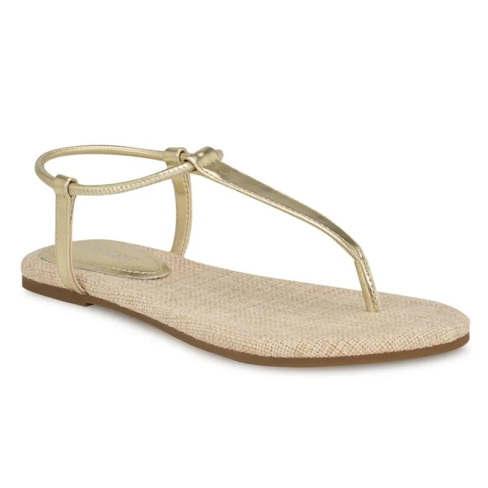 Bassie Flat Sandals Platino Women Nine West Sandals Bassie Flat Sandals Platino Women Nine West Sandals