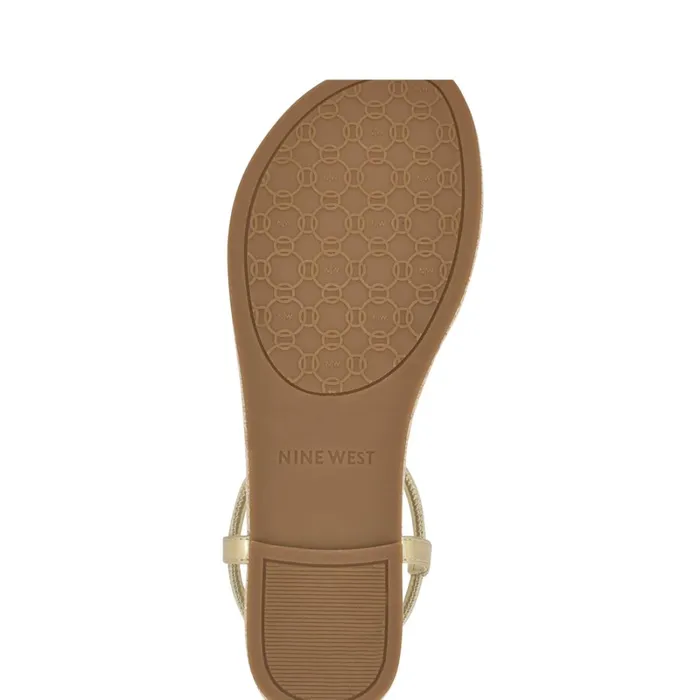 Bassie Flat Sandals Platino Women Nine West Sandals Bassie Flat Sandals Platino Women Nine West Sandals