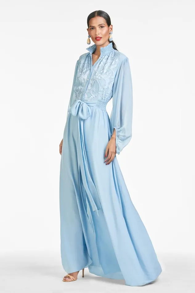 Beatrix Gown 8211 Chambray Blue Women Sachin and Babi Covered