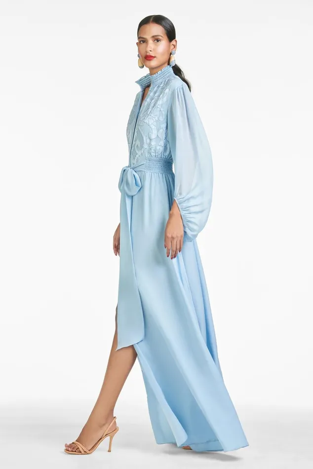 Beatrix Gown 8211 Chambray Blue Women Sachin and Babi Covered