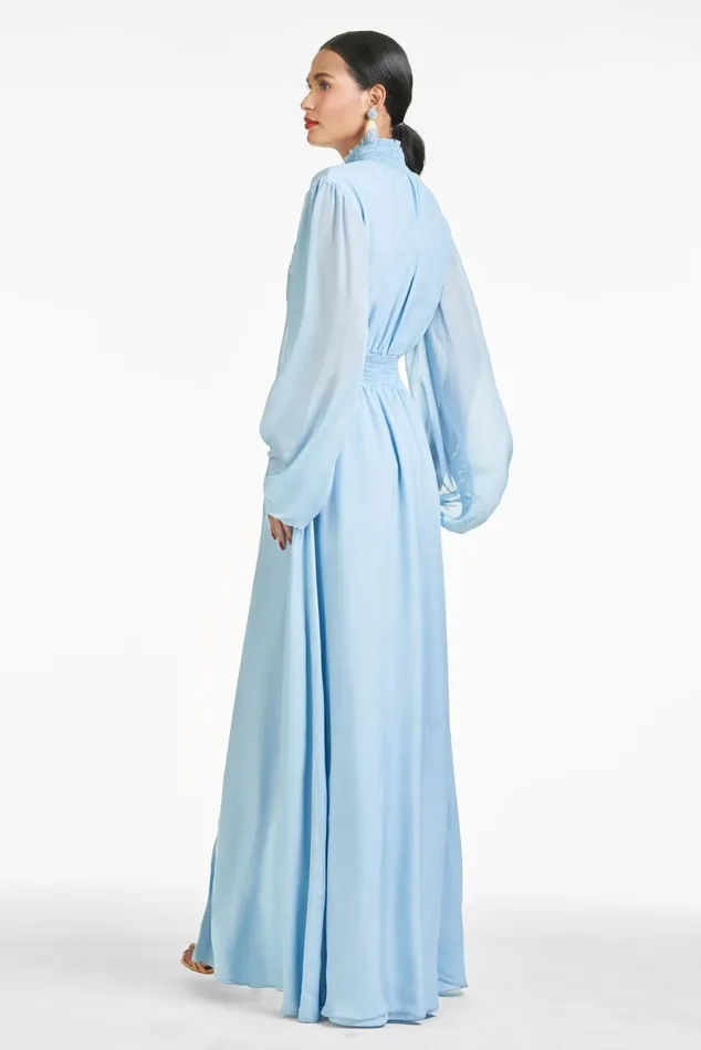 Beatrix Gown 8211 Chambray Blue Women Sachin and Babi Covered