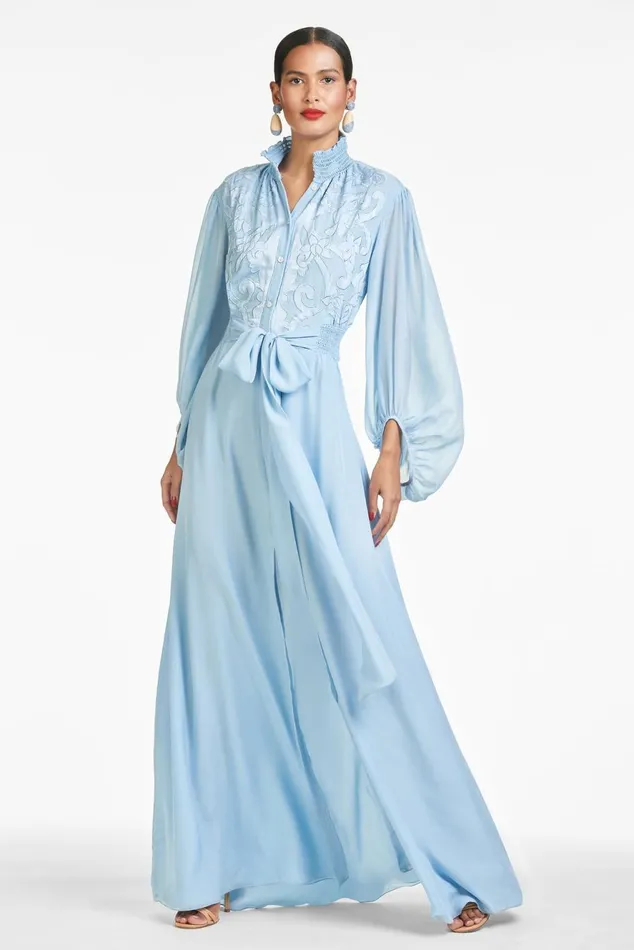 Beatrix Gown 8211 Chambray Blue Women Sachin and Babi Formal