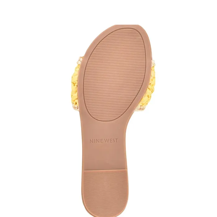 Beehiv Slide Sandals Yellow Women Nine West Sandals