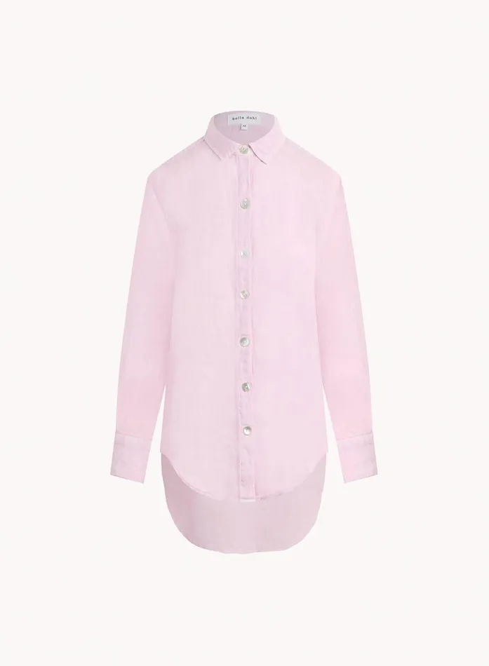 Bella Dahl Boyfriend Button Down 8211 Light Orchid Women Button Down
