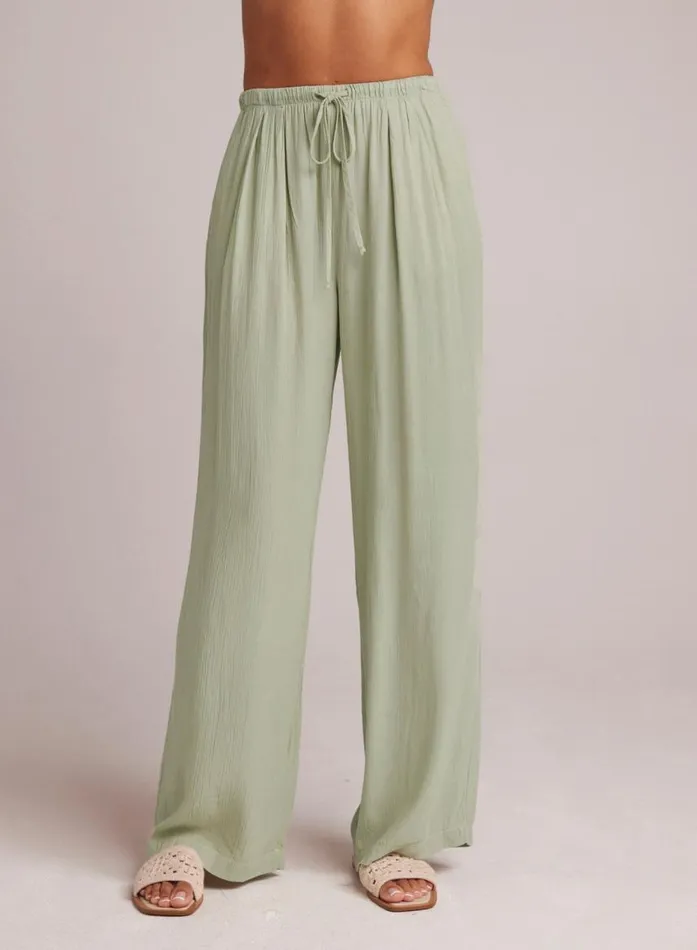 Bella Dahl Easy Pleated Wide Leg Pant 8211 Coastal Sage Women Pants
