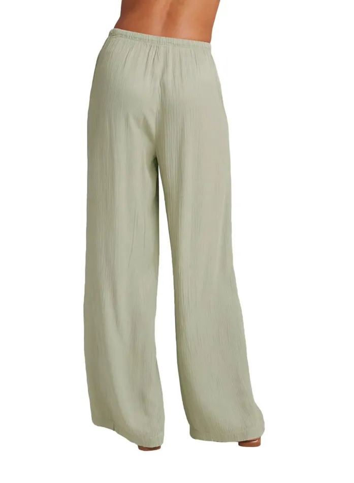 Bella Dahl Easy Pleated Wide Leg Pant 8211 Coastal Sage Women Pants