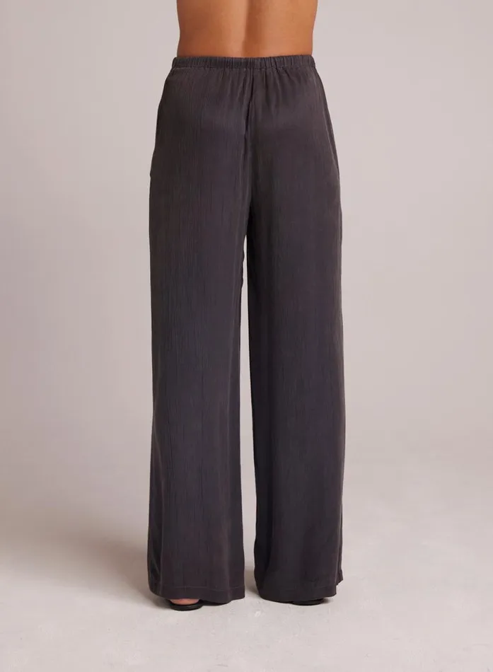Bella Dahl Easy Pleated Wide Leg Pant 8211 Slate Charcoal Women Pants