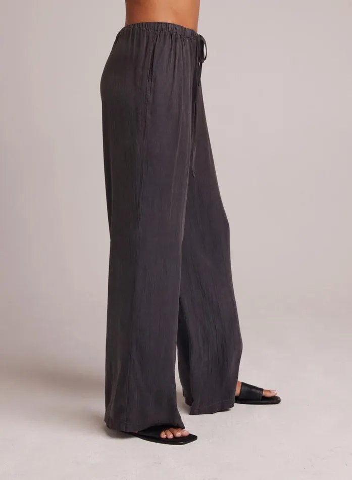 Bella Dahl Easy Pleated Wide Leg Pant 8211 Slate Charcoal Women Pants