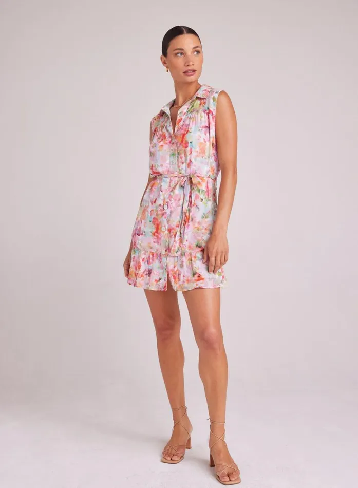 Bella Dahl Gathered Ruffle Shirt Dress 8211 Ipanema Floral Print Women Mini Dresses Bella Dahl Gathered Ruffle Shirt Dress 8211 Ipanema Floral Print Women Mini Dresses