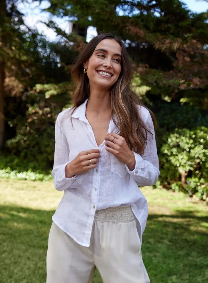 Bella Dahl Linen Pocket Button Down 8211 White Women Button Down