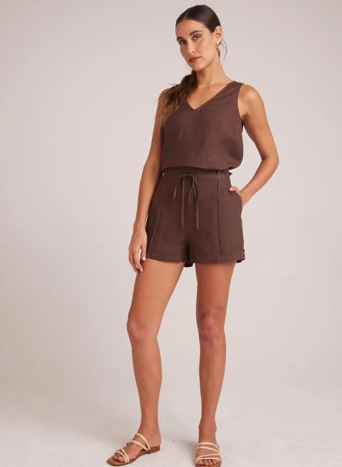 Bella Dahl Pintuck Short 8211 Cocoa Cabana Women Shorts