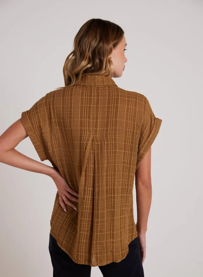 Bella Dahl Short Sleeve Pocket Button Down 8211 Topaz Gold Women Long Sleeve